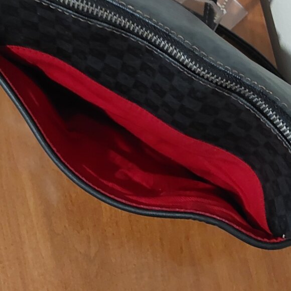 Vintage Liz Claiborne Black Monogram Small Crossbody Bag - Picture 13 of 14